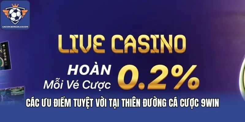 Các ưu điểm tuyệt vời tại thiên đường cá cược 9WIN