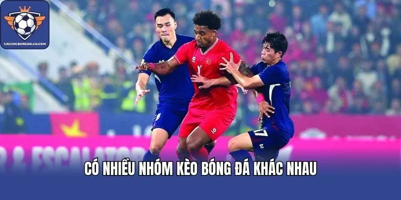 Có nhiều nhóm kèo bóng đá khác nhau