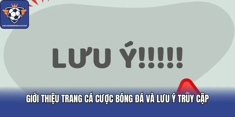 Giới thiệu trang cá cược bóng đá và lưu ý truy cập
